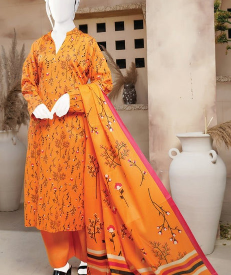 Oriens Print Lawn'25 D#5552 (Orange)
