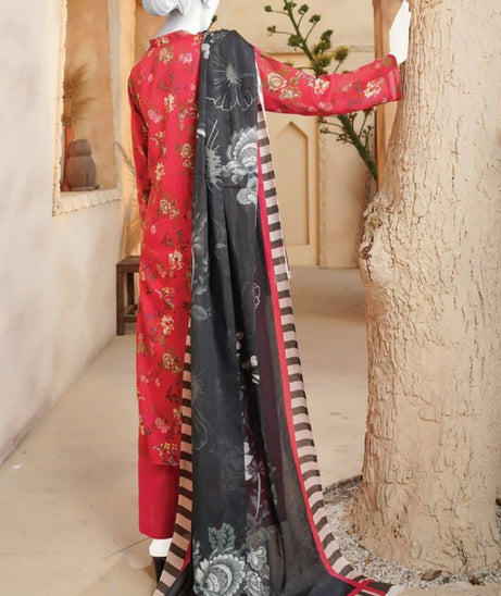 Oriens Print Lawn'25 D#5554 (Red)