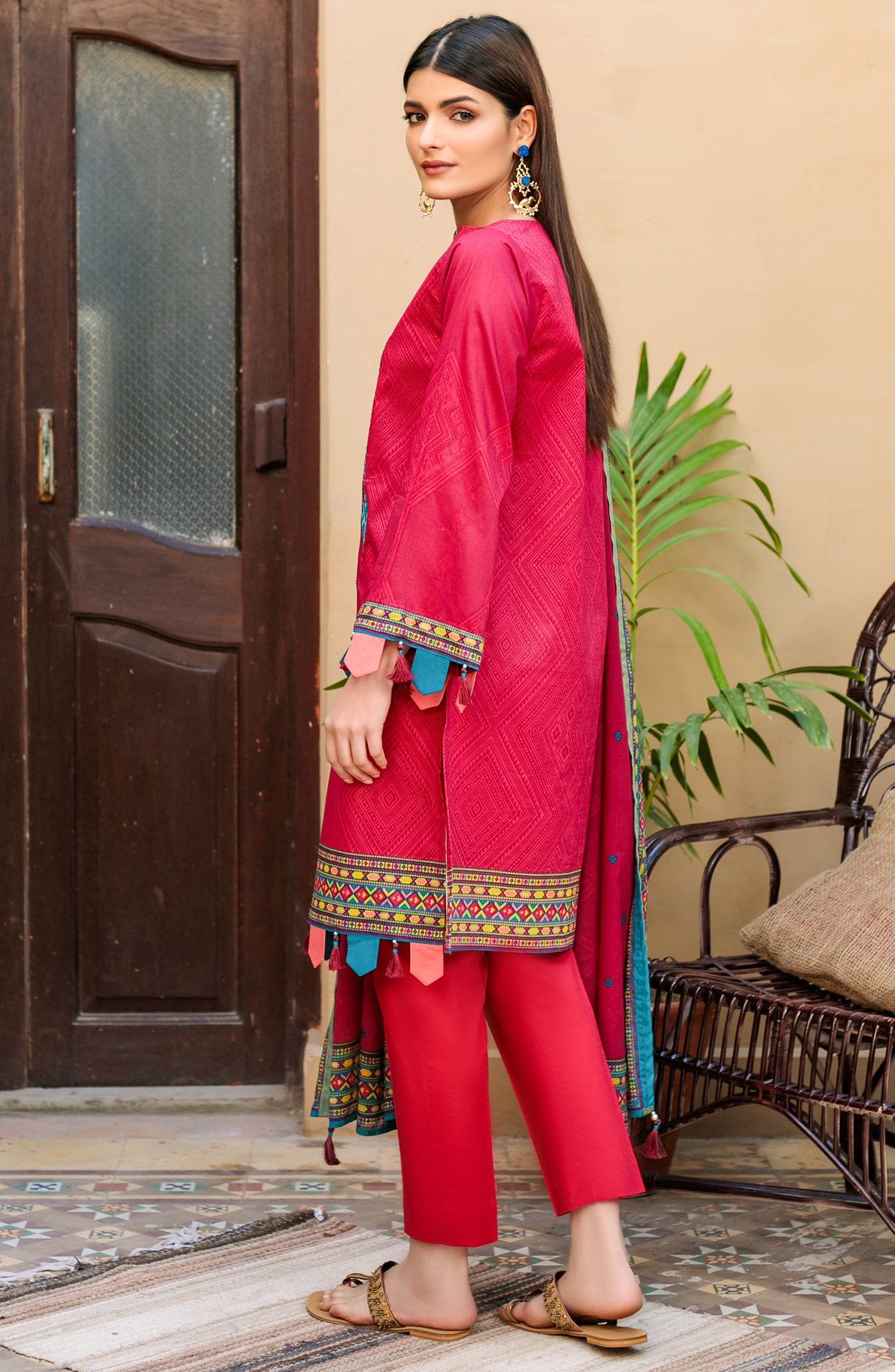 Orient Summer Lawn 3Pcs`21 OTL#02 (Red)