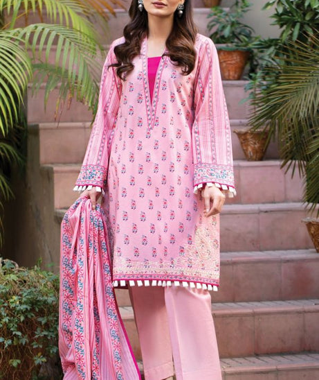 Orient Summer Lawn 3Pcs`21 OTL#08 (Pink)