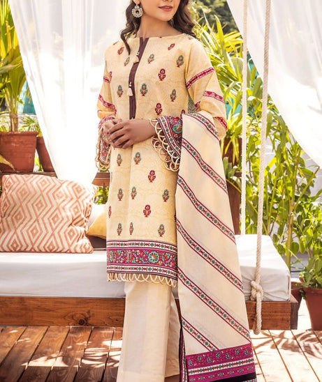 Orient Summer Lawn 3Pcs`21 OTL#10 (Pink)