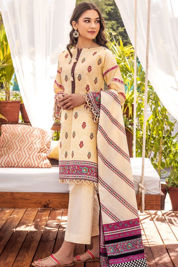 Orient Summer Lawn 3Pcs`21 OTL#10 (Pink)