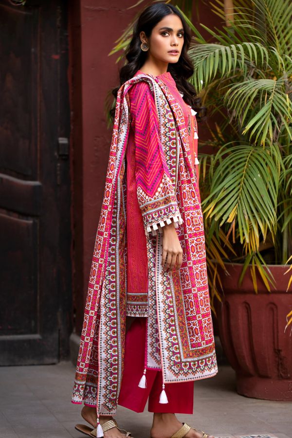 Orient Summer Lawn 3Pcs`21 OTL#11 (Pink)