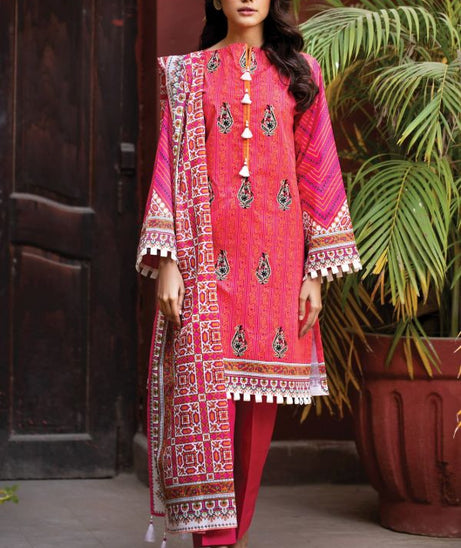 Orient Summer Lawn 3Pcs`21 OTL#11 (Pink)