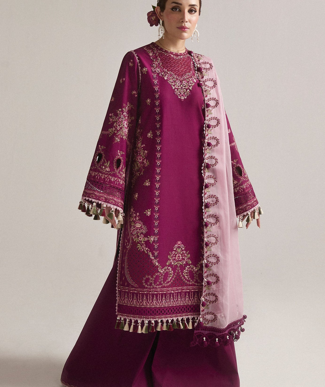 Hussain Rehar Eid Edit Lawn'24 (SANGRIA)