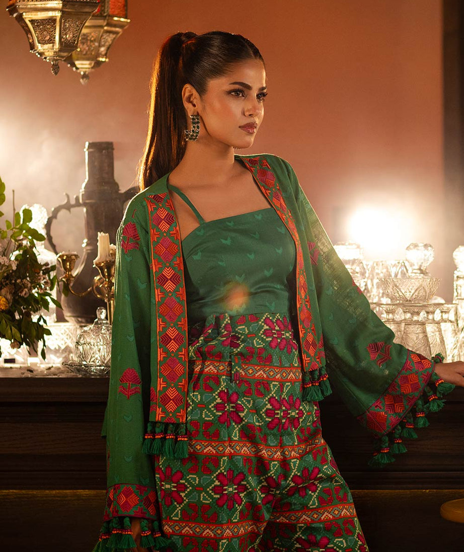 Al-Karam Winter Collection'24 FW#11.1 (Green)