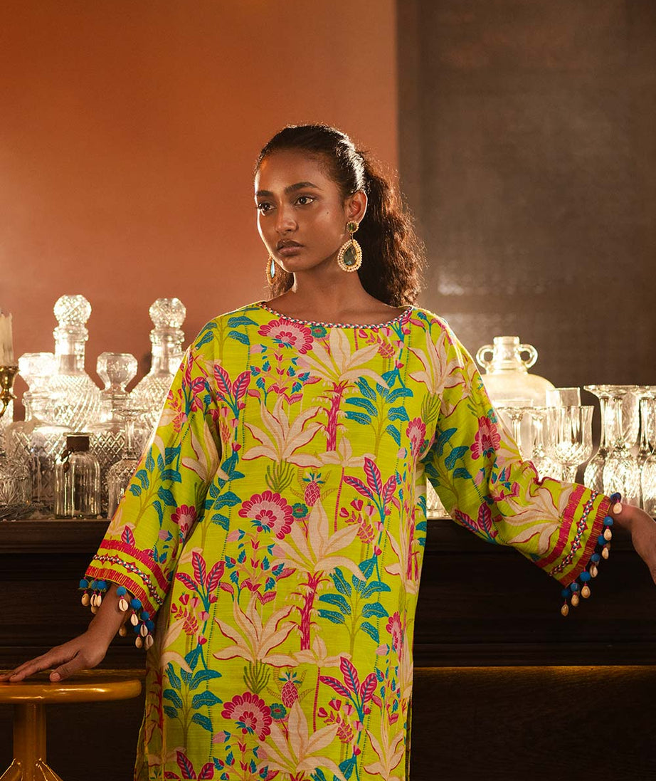 Al-Karam Winter Collection'24 FW#61 (FLORECENT GREEN)