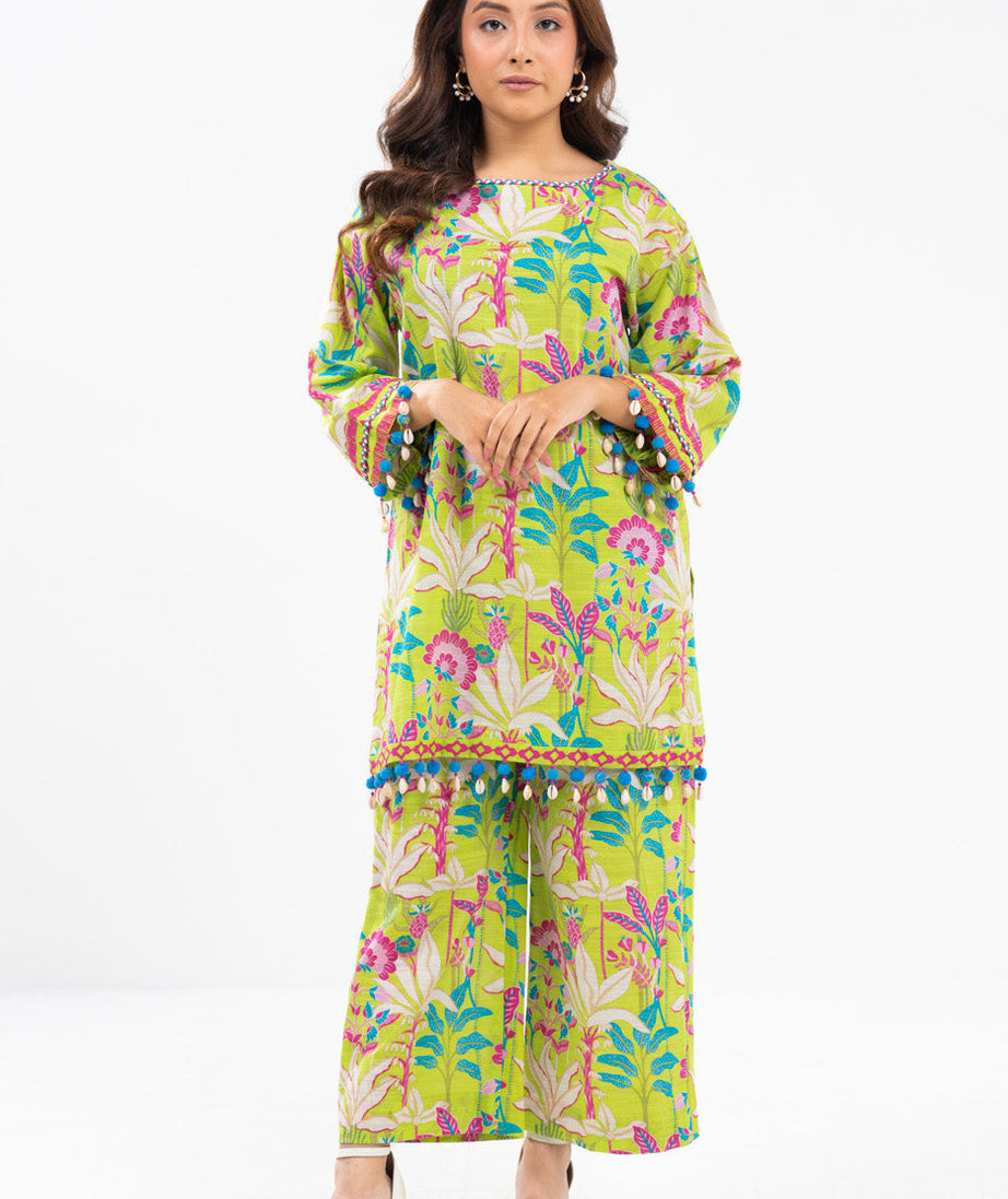Al-Karam Winter Collection'24 FW#61 (FLORECENT GREEN)