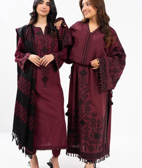 Al-Karam Winter Collection'24 FW#28 (Maroon)