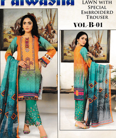 Palwasha D/Emb Lawn`22 (VB-01) D#03