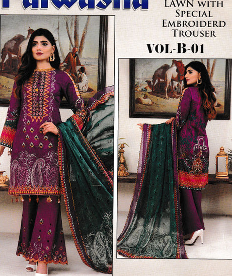 Palwasha D/Emb Lawn`22 (VB-01) D#06