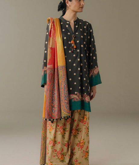 Coco By Zara Shahjahan Prints V-5`25 (D#3A)