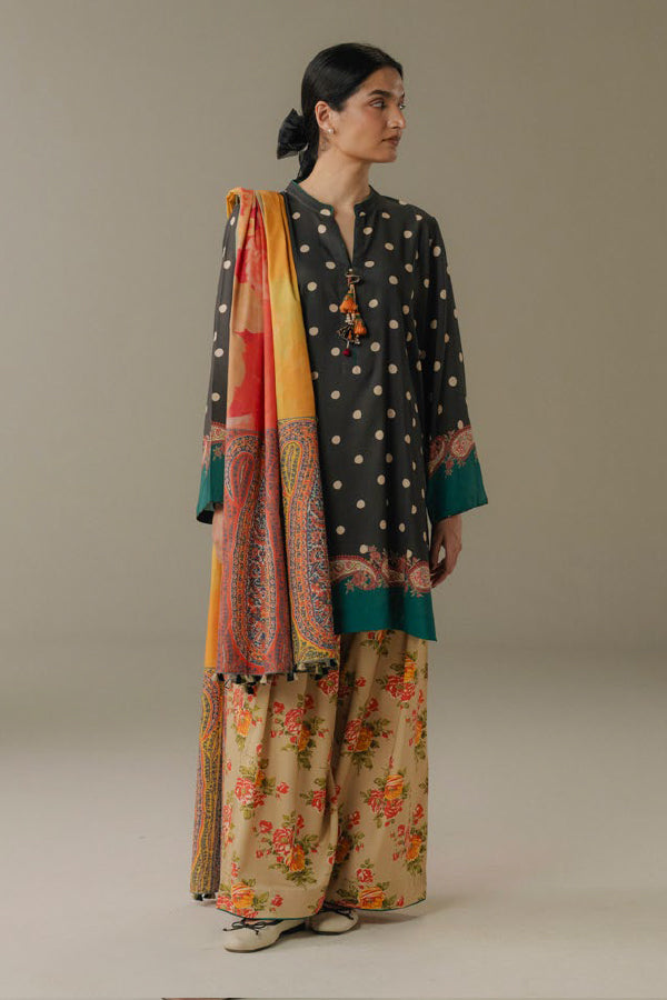 Coco By Zara Shahjahan Prints V-5`25 (D#3A)