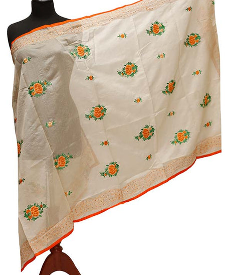 Paper Silk Chickenkari Dupatta D#1-1