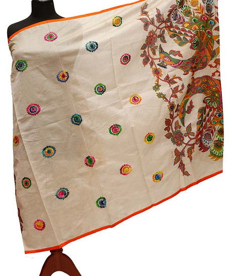 Paper Silk Chickenkari Dupatta D#1-13