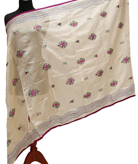 Paper Silk Chickenkari Dupatta D#1-15