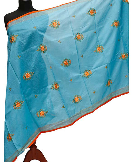 Paper Silk Chickenkari Dupatta D#1-21