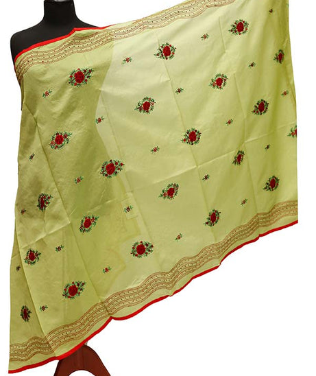 Paper Silk Chickenkari Dupatta D#1-23