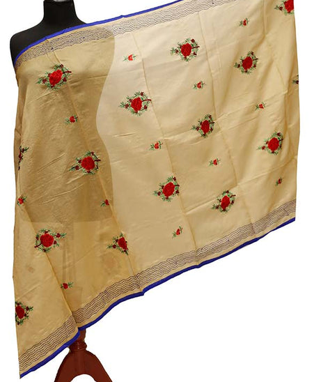 Paper Silk Chickenkari Dupatta D#1-6