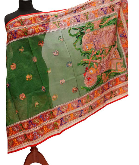 Paper Silk Chickenkari Dupatta D#1-9