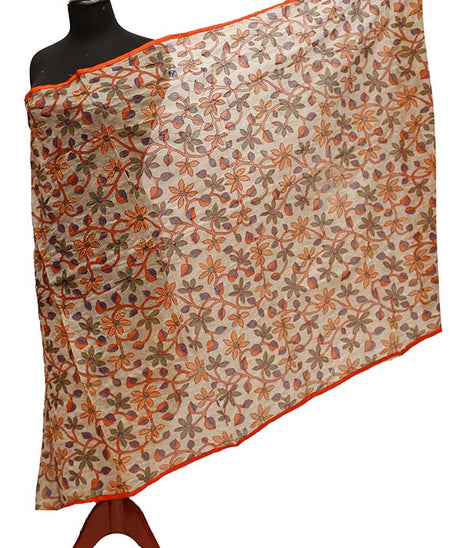 Paper Silk Chickenkari Dupatta D#2-2