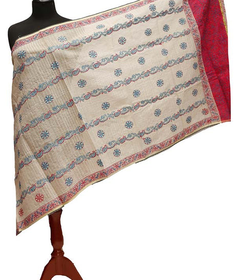Paper Silk Chickenkari Dupatta D#3-2