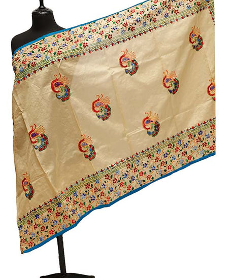 Paper Silk Chickenkari Dupatta D#5-2