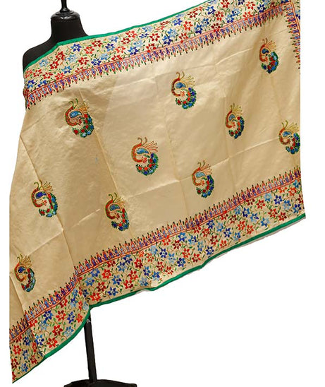Paper Silk Chickenkari Dupatta D#5-3