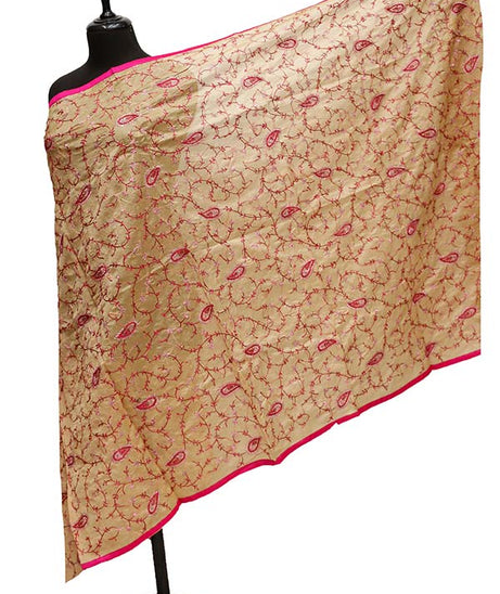 Paper Silk Chickenkari Dupatta D#6-13