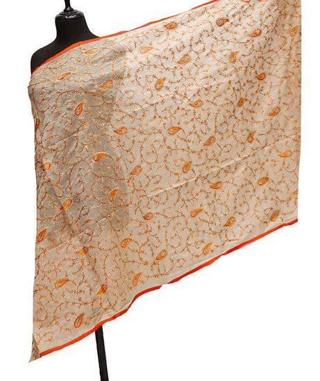 Paper Silk Chickenkari Dupatta D#6-14
