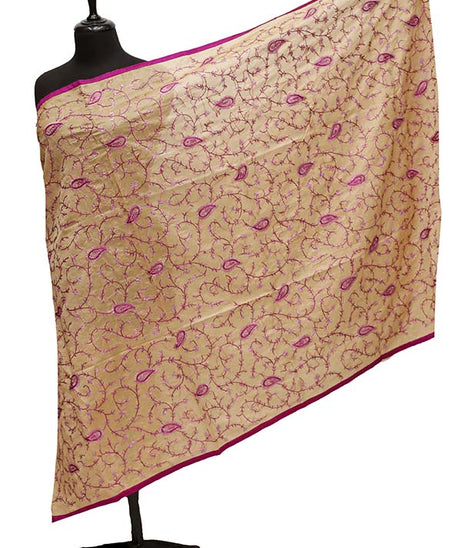 Paper Silk Chickenkari Dupatta D#6-3