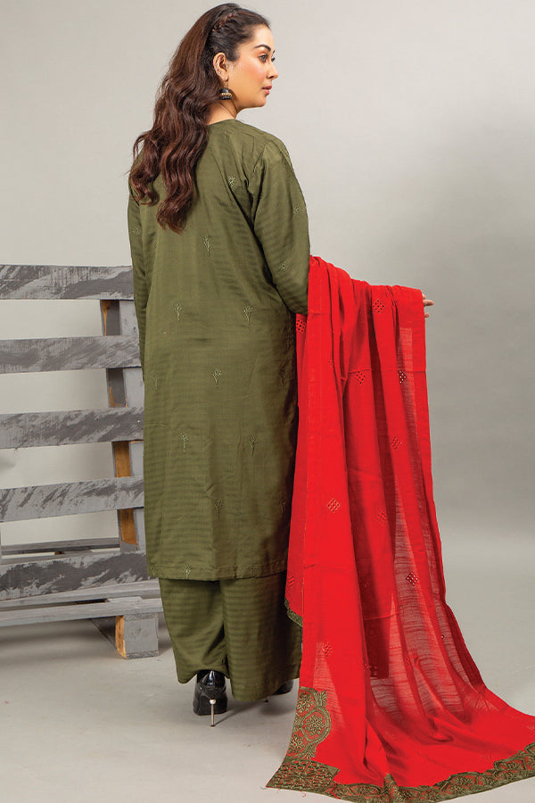 Pashmina Royal Attire`24 D#1 (M Green-B)