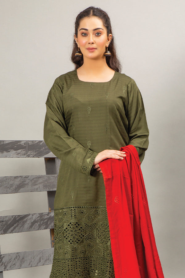 Pashmina Royal Attire`24 D#1 (M Green-B)