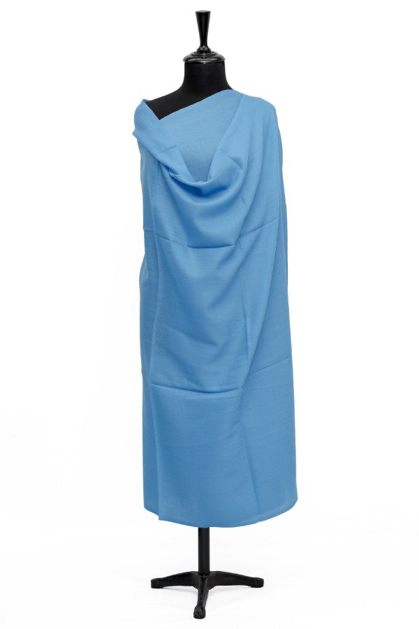 Plain Shawl Semi Pashmina D#45 (Blue)