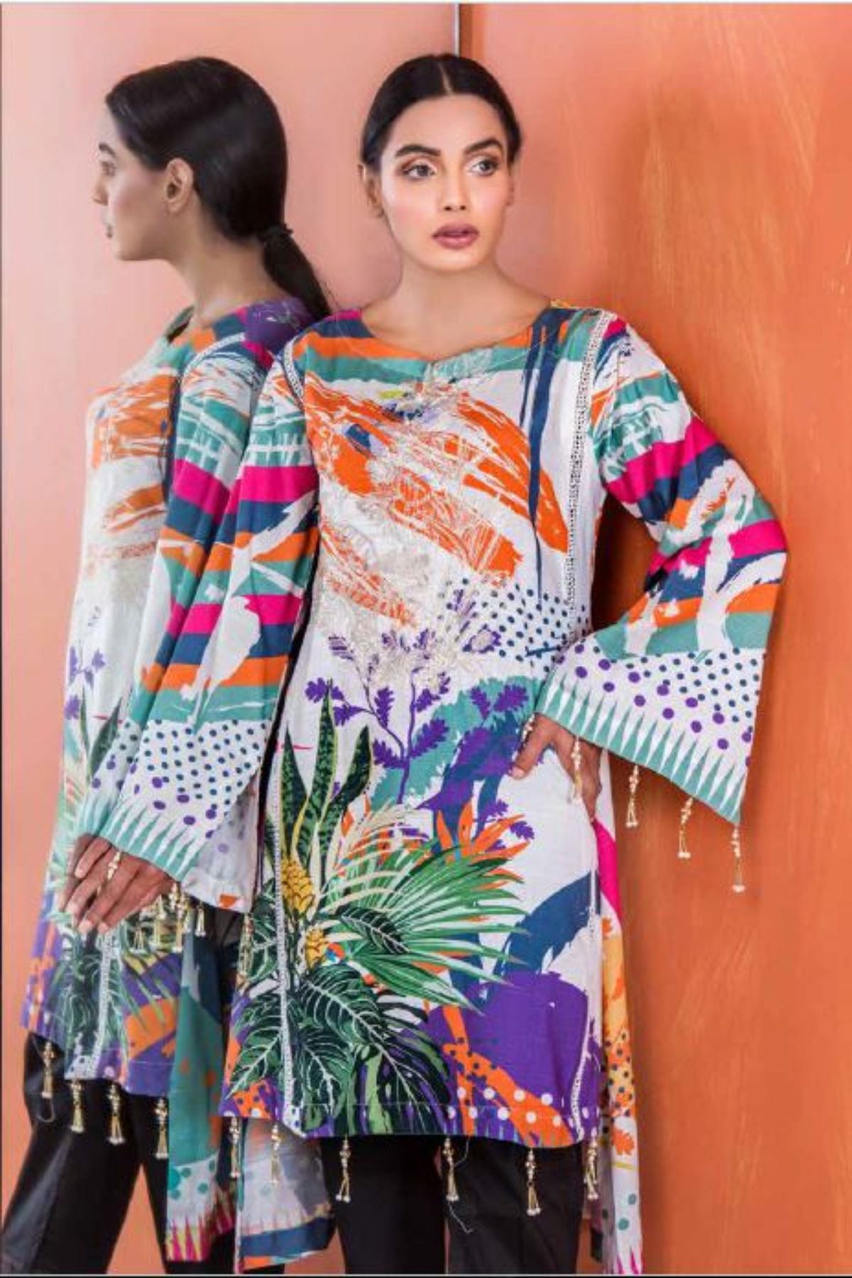 Plush Emb S/Linen Kurti`20 P#24