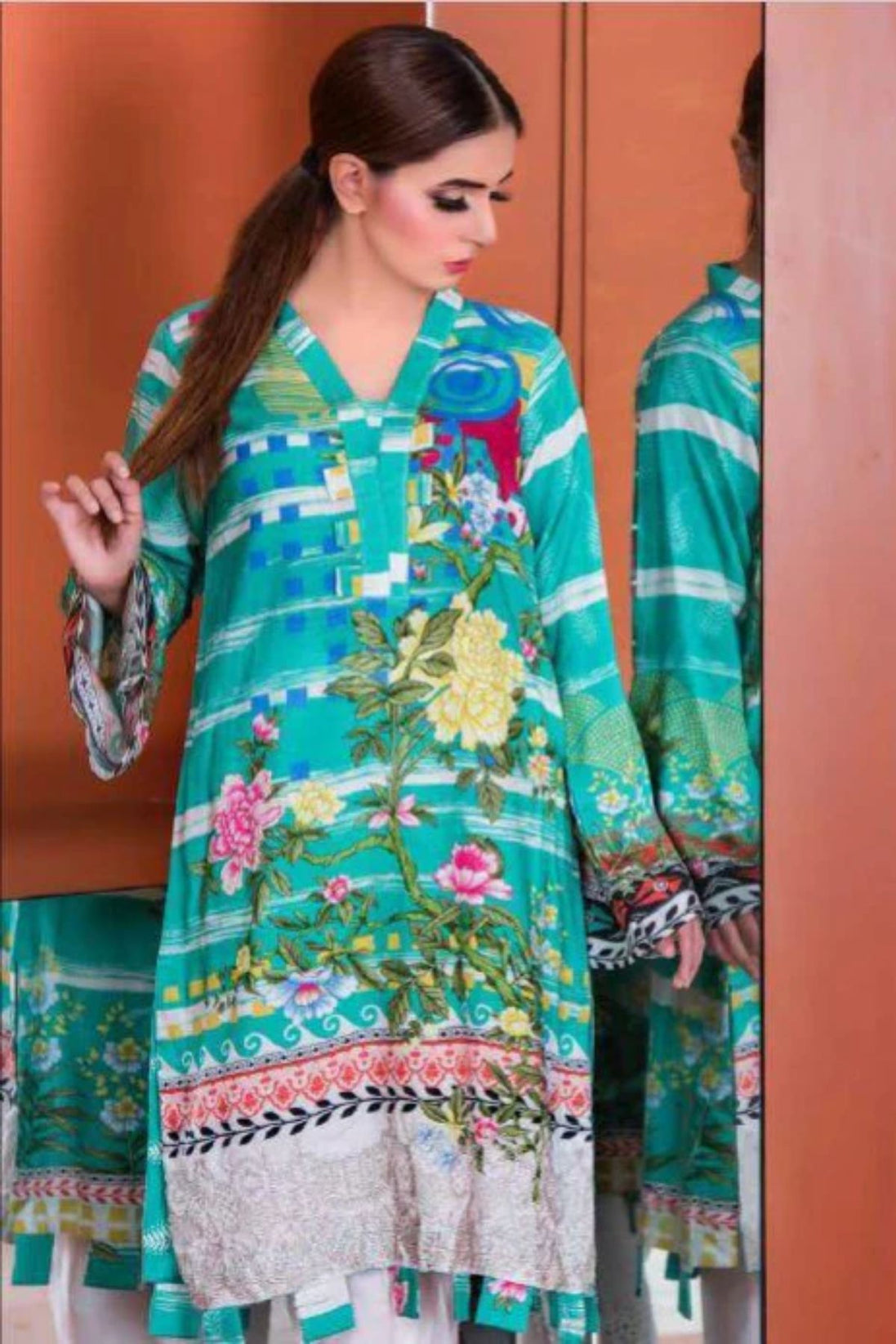 Plush Emb S/Linen Kurti`20 P#23