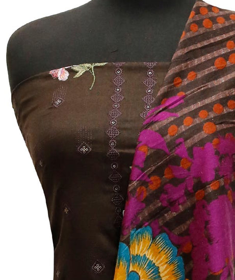 Print Emb Leather Peach`22 D#7770 (CH Brown)