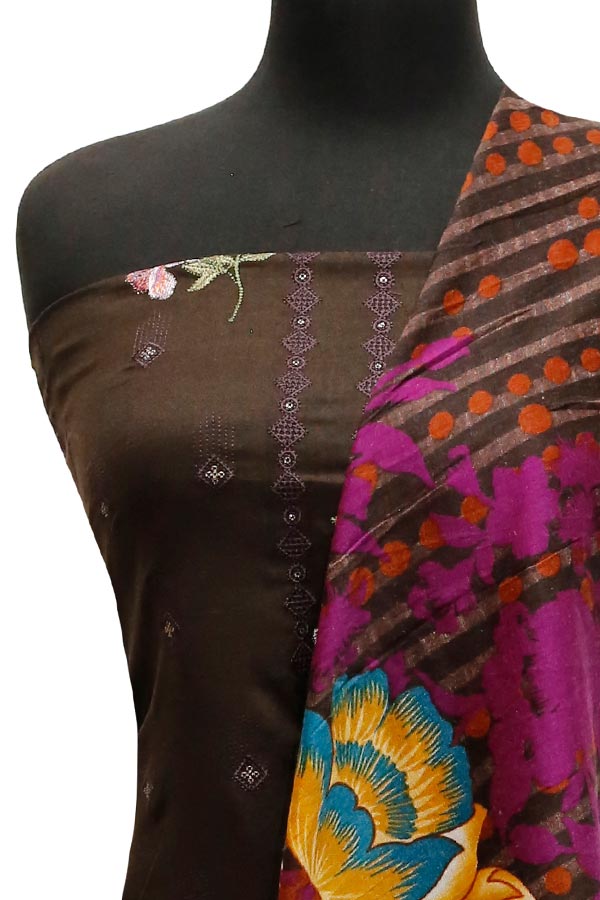 Print Emb Leather Peach`22 D#7770 (CH Brown)