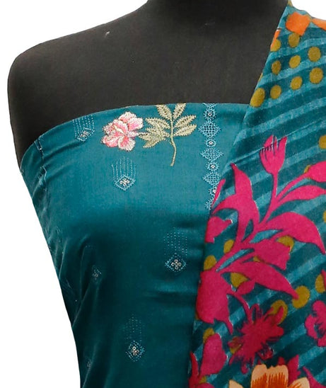 Print Emb Leather Peach`22 D#7770 (D Green)