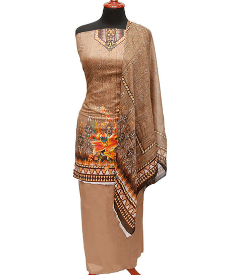Print Lawn Chiffon Dupatta 3Pcs`22 D#4-01