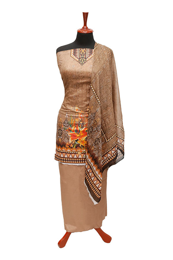 Print Lawn Chiffon Dupatta 3Pcs`22 D#4-01