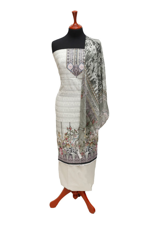 Print Lawn Chiffon Dupatta 3Pcs`22 D#4-11