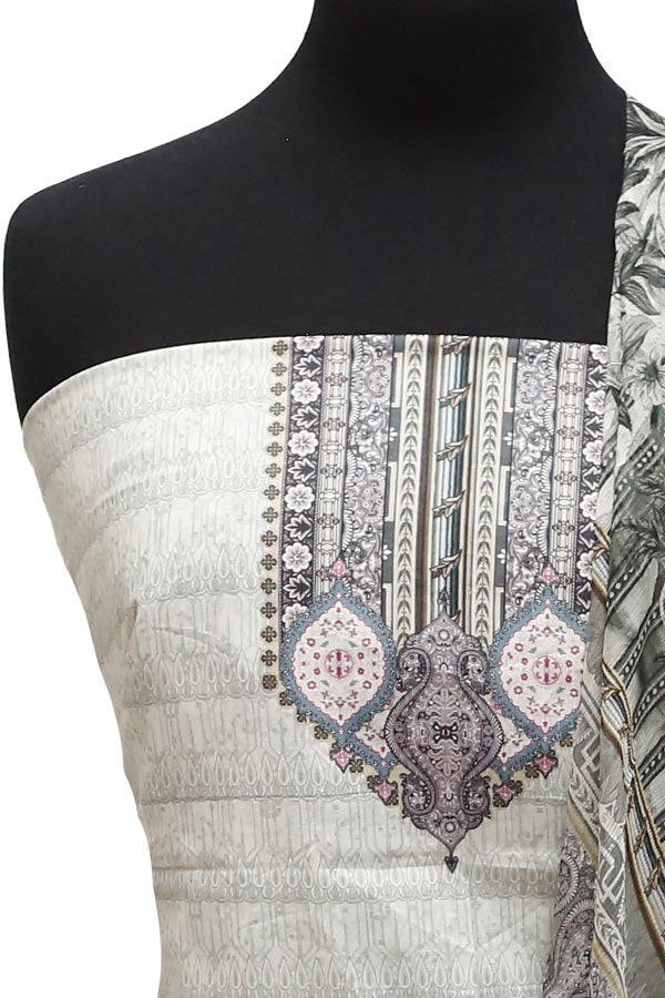 Print Lawn Chiffon Dupatta 3Pcs`22 D#4-11