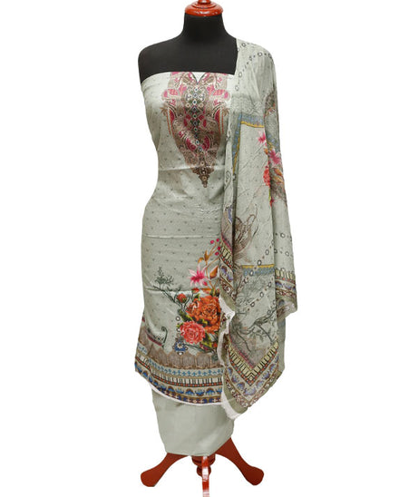 Print Lawn Chiffon Dupatta 3Pcs`22 D#4-03