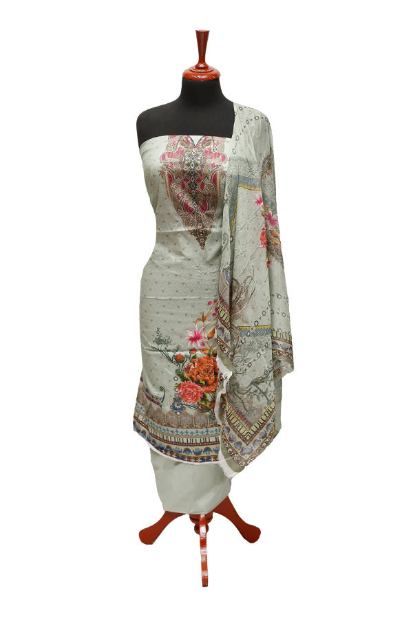 Print Lawn Chiffon Dupatta 3Pcs`22 D#4-03