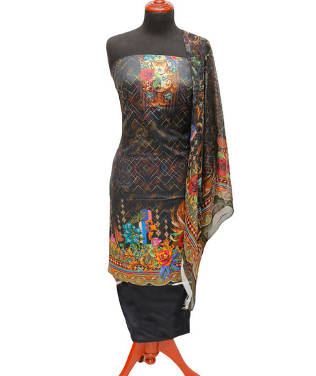 Print Lawn Chiffon Dupatta 3Pcs`22 D#4-09