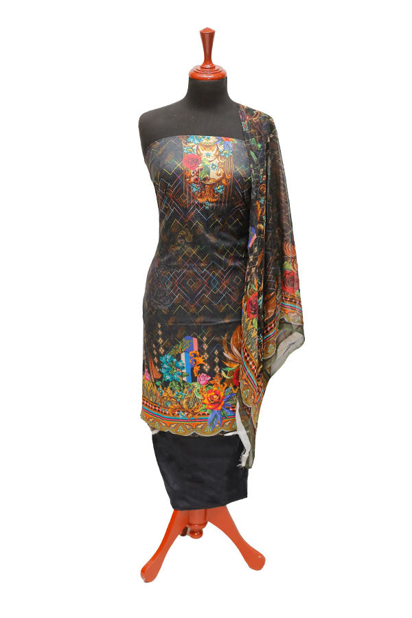 Print Lawn Chiffon Dupatta 3Pcs`22 D#4-09