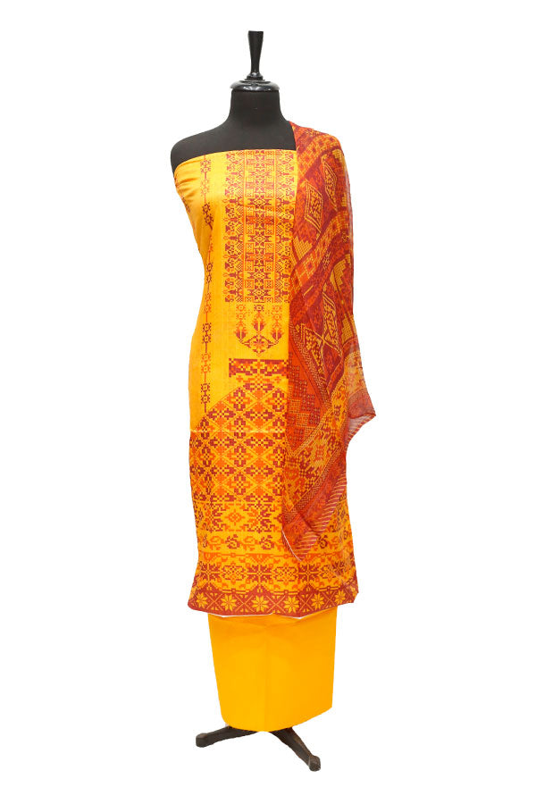 Print Lawn Chiffon Dupatta 3Pcs D#3-1