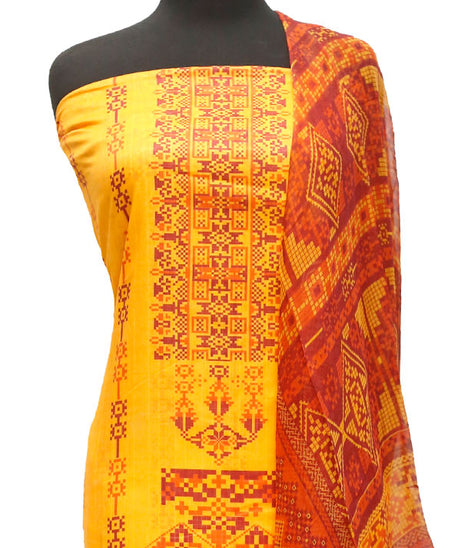 Print Lawn Chiffon Dupatta 3Pcs D#3-1