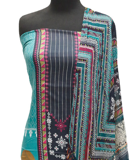 Print Lawn Chiffon Dupatta 3Pcs D#3-3
